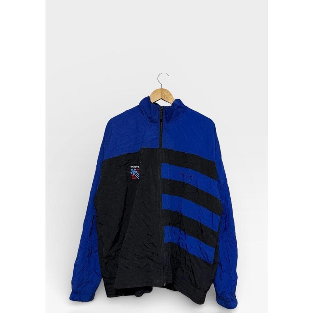 Vintage Adidas World Cup USA Track Jacket Adult Blue Size Large Full Zip Men’s